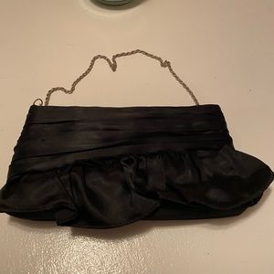 Le Regale Black santin evening bag.